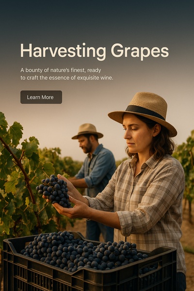 Harvesting Grapes: Nature's Finest for Exquisite Wine