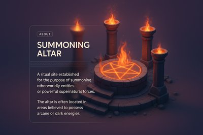 Enchanting Summoning Altar with Fiery Elements