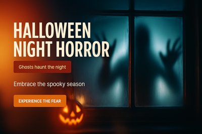 Chilling Ghost Silhouette in Bedroom Window for Halloween Night