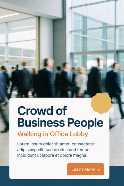 Dynamic Business Crowd in Office Lobby