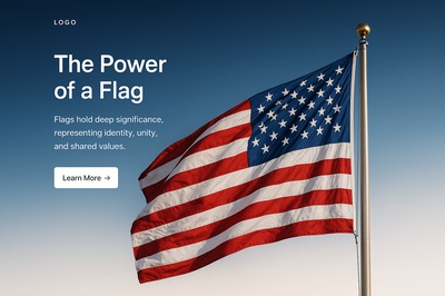 Stylish Web Page Mockup Featuring a Flag