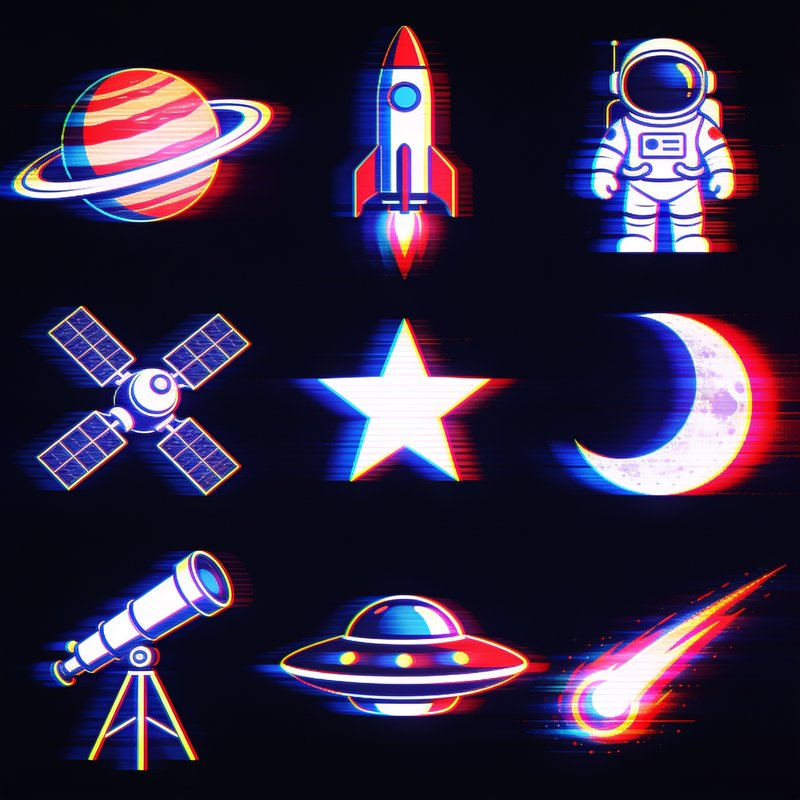 VHS halation in space