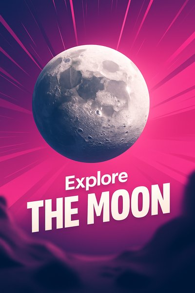 Dynamic Moon Exploration with Bold Typography