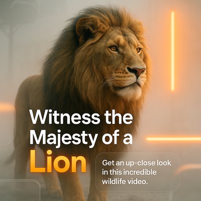 Wildlife Video Promotion Featuring a Majestic Lion