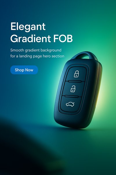 Modern Car Key FOB on Gradient Background for Marketing