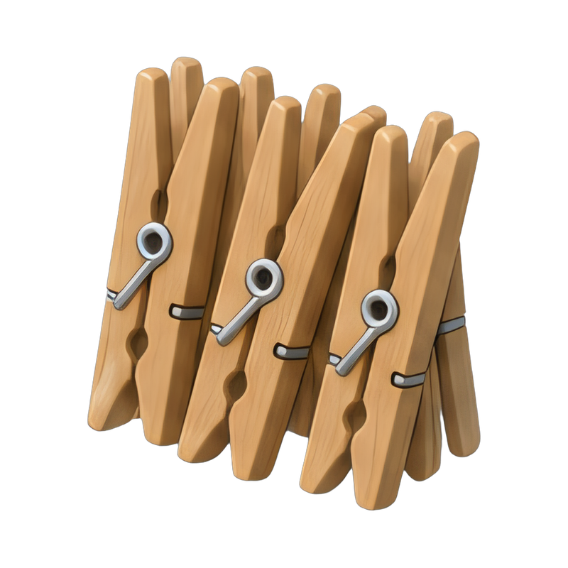 colorful clothes pegs in a bag