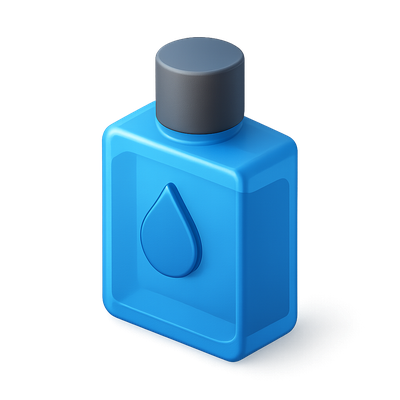 Stylish 3D Aftershave Bottle Icon with Isometric Design