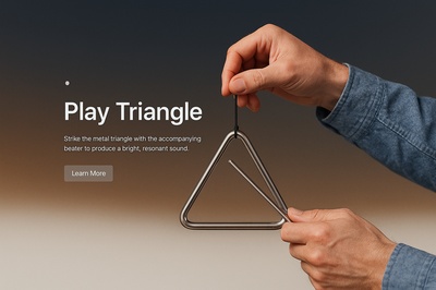 Stylish Play Triangle Interface Design for Webpage