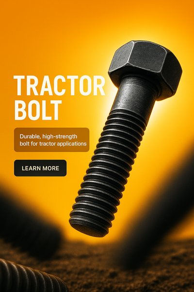 High-Strength Tractor Bolt Image for Marketing Purposes