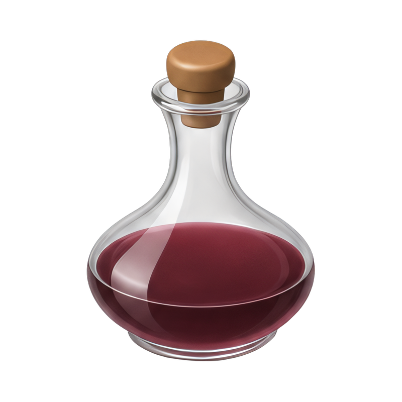 Elegant glass decanter with stopper