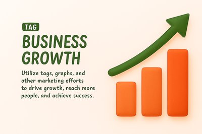 Business Growth Concept Graphic with Charts and Arrow