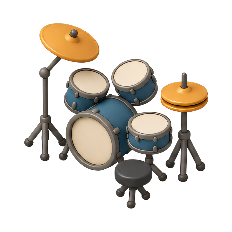 complete drum kit setup