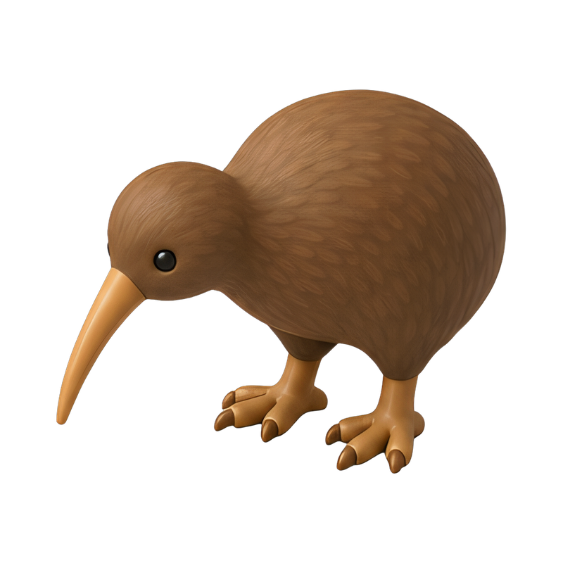New Zealand kiwi bird in nature
