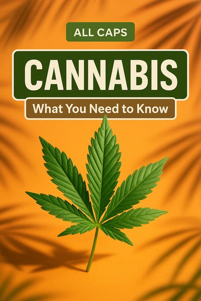 Informative Cannabis Guide Cover with Bold Graphics