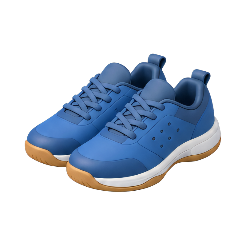 Stylish court shoes with gum sole