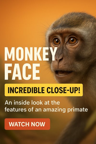 Close-Up Portrait of a Monkey with Engaging Expression