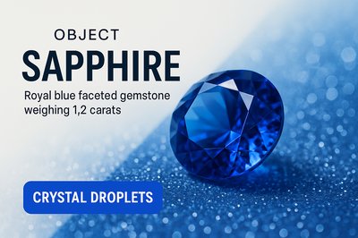 Sapphire Glitter Elegance: A Royal Blue Gemstone Focus