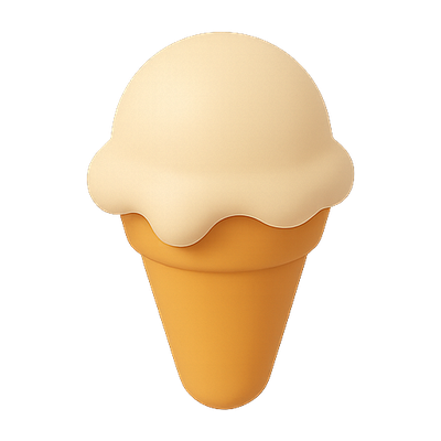 Stylized Ice Cream Cone Illustration