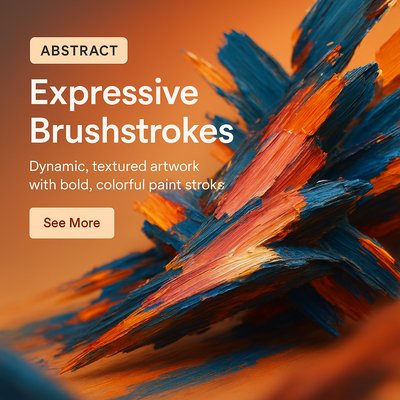 Dynamic Abstract Artwork Featuring Colorful Brushstrokes
