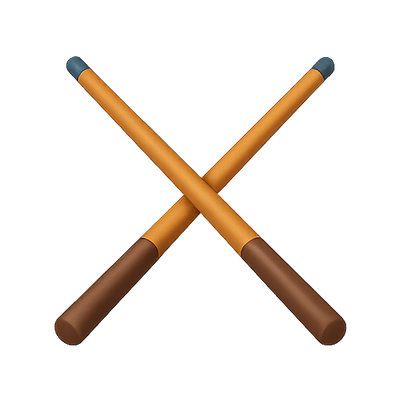Crossed Baton Graphic for Creative Projects