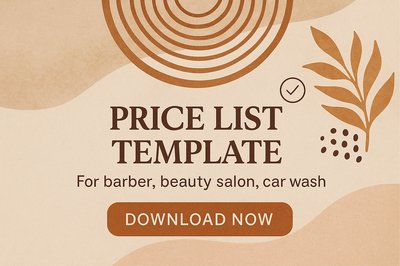 Elegant Boho Price List Template for Beauty Services