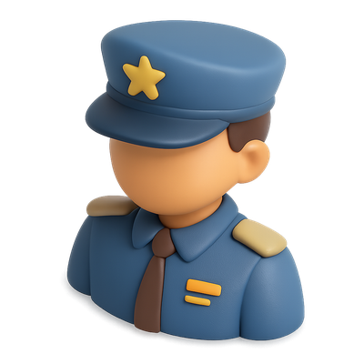 3D Cadet Training Icon with Isometric Design