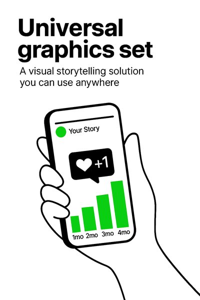 Conceptual Graphic Depicting Data Visualization on Mobile Device