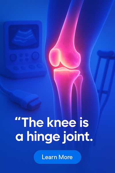 Illuminated Knee Joint in Neon Pink Glow