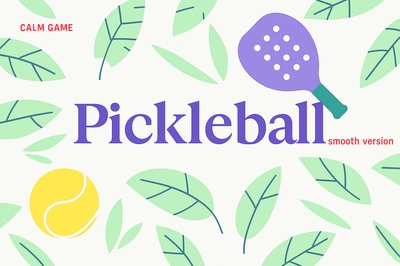 Colorful Pickleball Game Design with Leaves