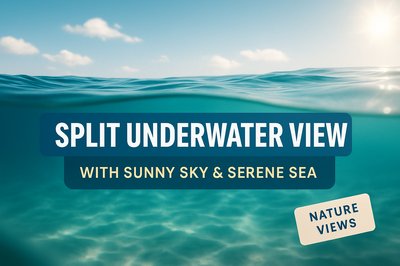 Serene Underwater View with Sunny Sky - YouTube Thumbnail Design