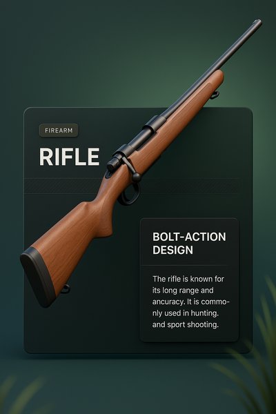 3D Rifle Design with Stylish Presentation
