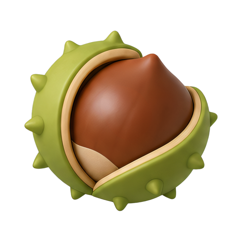 fresh chestnuts in a shell