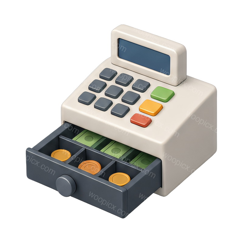 Open cash register drawer