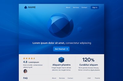 Modern Landing Page Design with Dynamic Elements