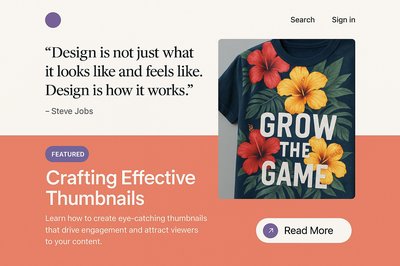 Modern Tropical Design for Effective Thumbnails