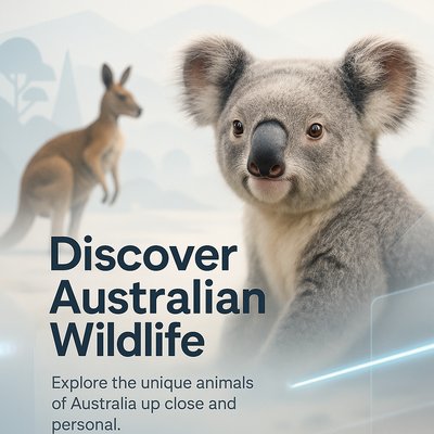 Engaging Wildlife Exploration Graphic Featuring Australian Animals