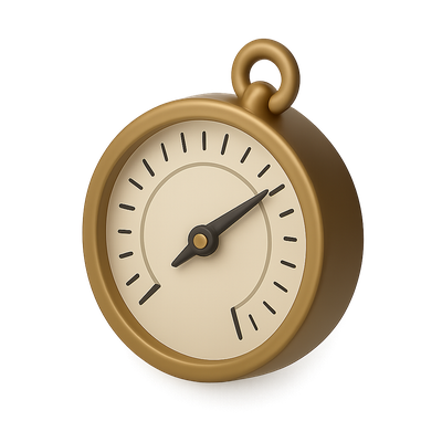 3D Barometer Icon with Isometric Design