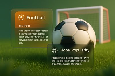 Innovative Football Web Design with 3D Elements