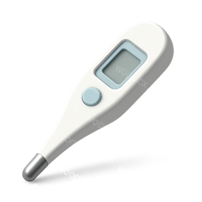 3D Isometric Digital Thermometer Icon Design