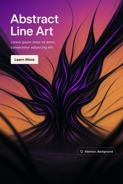 Vibrant Abstract Line Art with Dynamic Flow