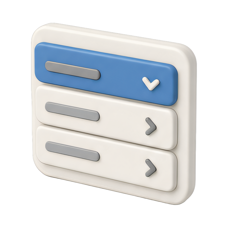 stacked accordion panels