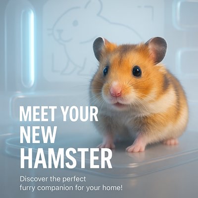 Promotional Image for Pet Adoption Featuring Hamster