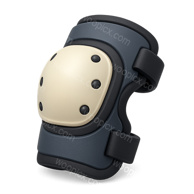 Stylish 3D Knee Pad Icon for Sports Gear