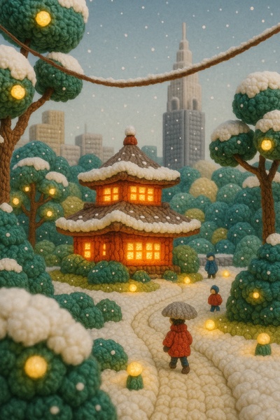 Festive Shinjuku Gyoen Park in Tokyo