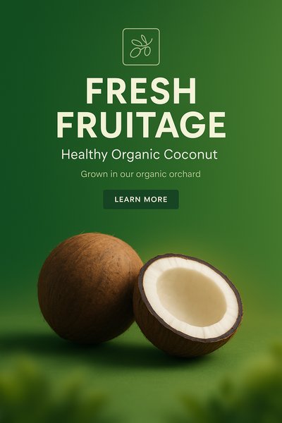 Fresh Organic Coconut Image for Healthy Eating Promotion