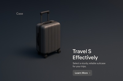 Stylish Suitcase in Dim Background for Travel Promotion