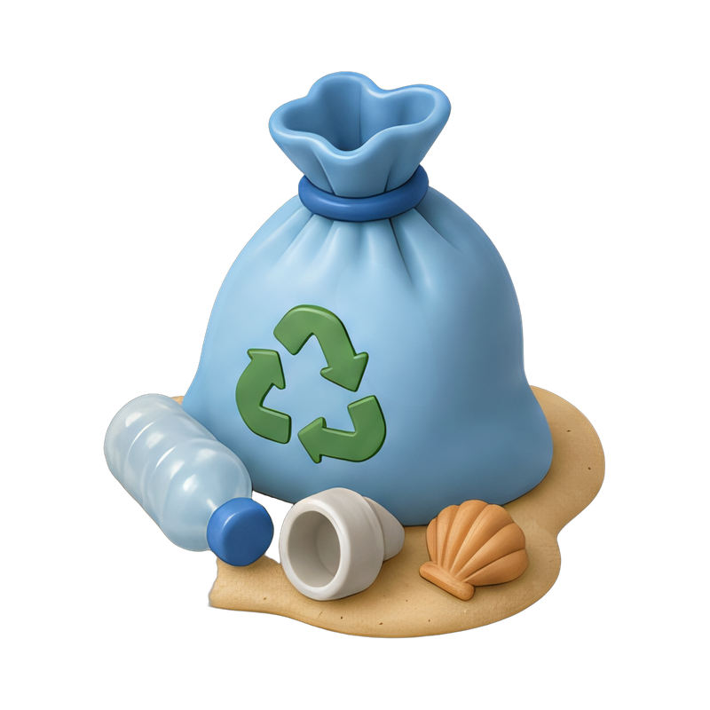 eco-friendly beach cleanup bag