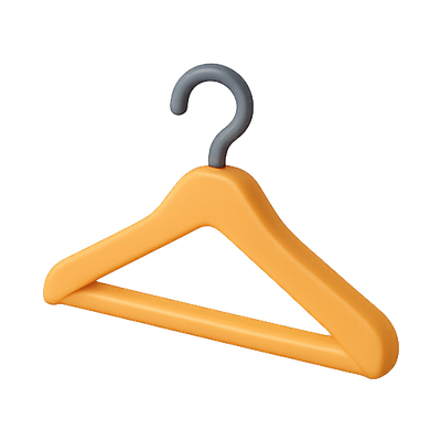 Stylish Orange Clothing Hanger in Minimalist Design