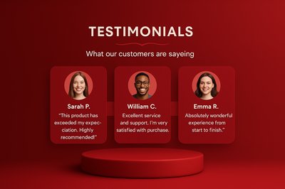 Customer Testimonials Section for Web Design