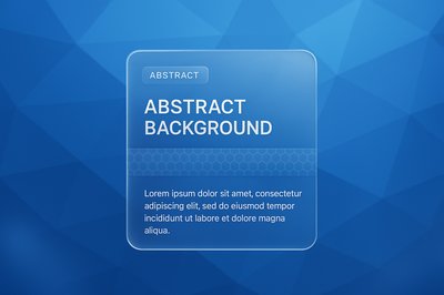 Abstract Blue Geometric Background with Triangles and Hexagon Pattern